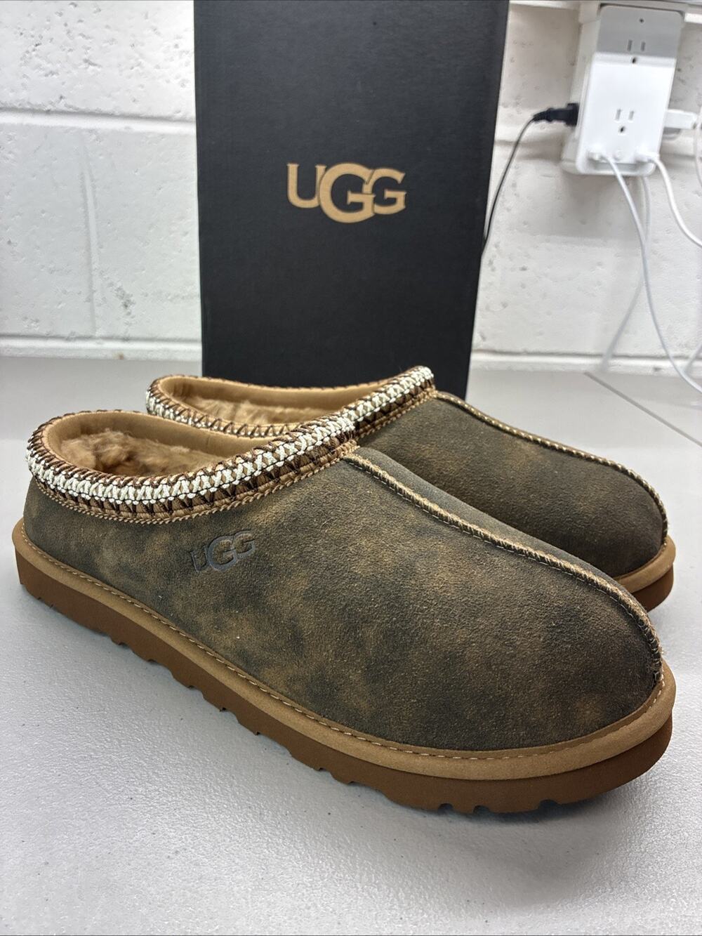 Mens Size 8 UGG Tasman Baxter Slipper Chestnut Shoes 1173810 NEW With Box